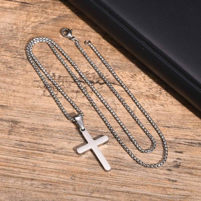 Wholesale Stainless Steel Matte Cross Pendant