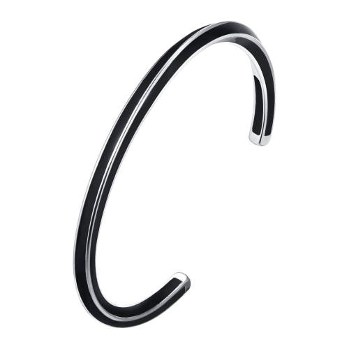 Wholesale Stainless Steel Two-tone Möbius Open Bangle