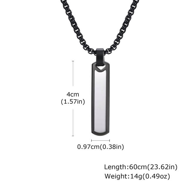 Wholesale Stainless Steel Hip Hop Black Pendant