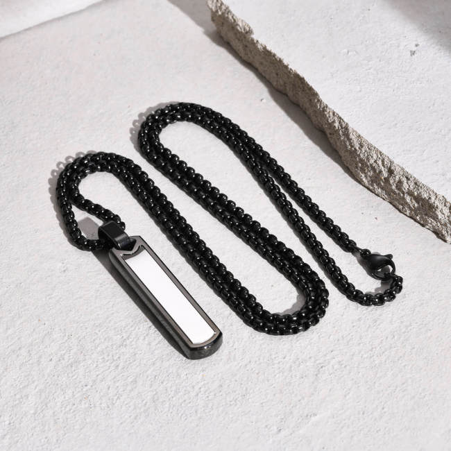 Wholesale Stainless Steel Hip Hop Black Pendant