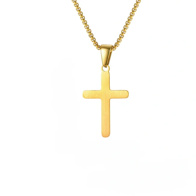 Wholesale Stainless Steel Matte Cross Pendant
