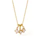 Wholesale Stainless Steel Gold Zirconia Necklace