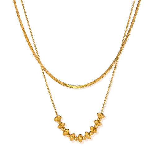 Wholesale Stainless Steel Double Layered Necklace