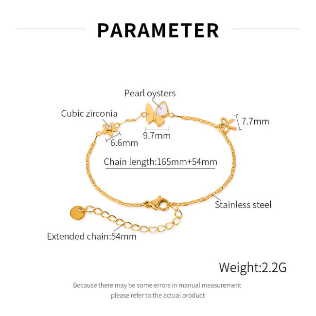Wholesale Stainless Steel Butterfly Bracelet