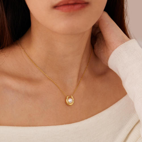 Wholesale Stainless Steel French Style Necklace