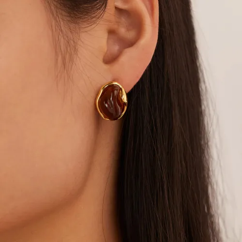 Wholesale Stainless Steel Resin Earrings