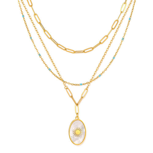Wholesale Stainless Steel Multi-Layered Necklace