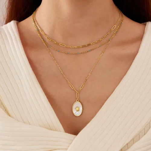 Wholesale Stainless Steel Multi-Layered Necklace