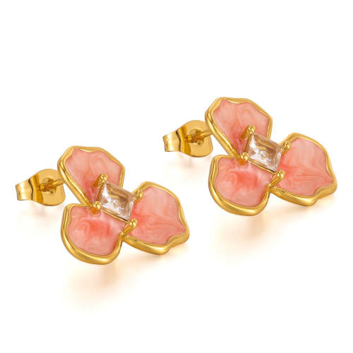 Wholesale Stainless Steel Floral Earrings