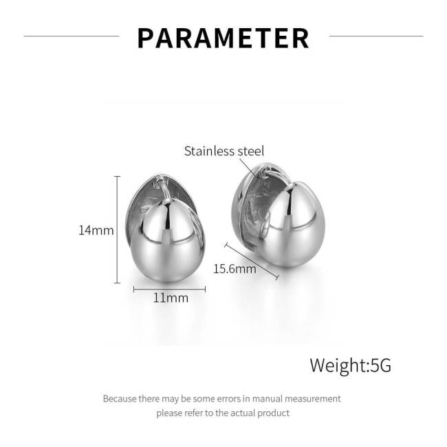 Wholesale Stainless Steel Oval Earrings