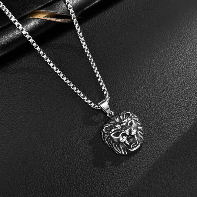 Wholesale Stainless Steel Lion Head Necklace