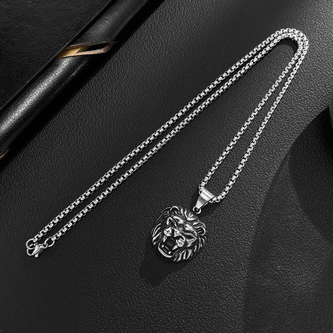 Wholesale Stainless Steel Lion Head Necklace