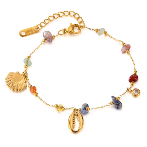 Wholesale Stainless Steel Color Stone Bracelet
