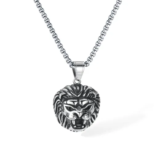 Wholesale Stainless Steel Lion Head Necklace