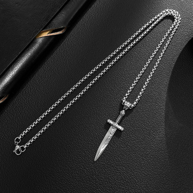 Wholesale Stainless Steel Sword Pendant Necklace