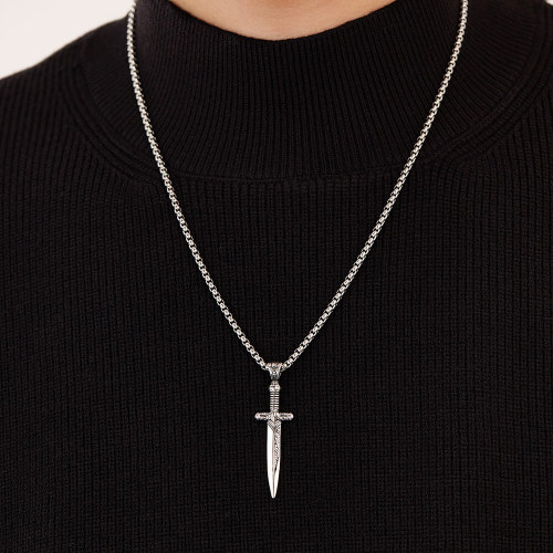 Wholesale Stainless Steel Sword Pendant Necklace