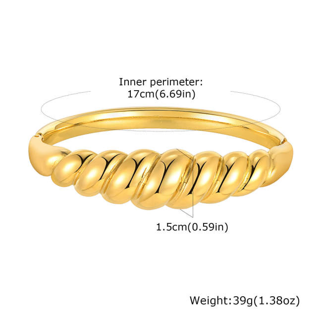 Wholesale Stainless Steel Gold Fashion Openable Bangle