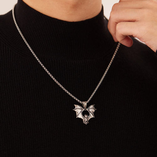 Wholesale Stainless Steel Bat Necklace