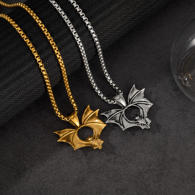 Wholesale Stainless Steel Bat Necklace