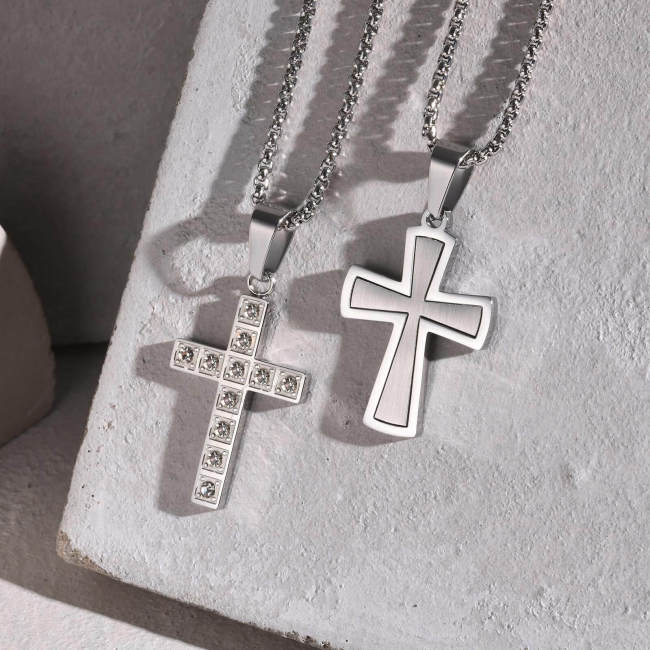 Wholesale Stainless Steel Men's Cross Pendant