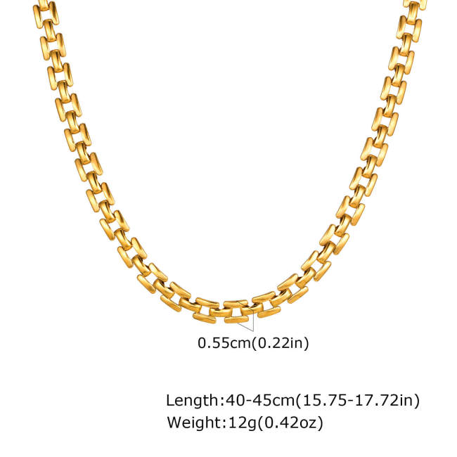 Wholesale Stainless Steel Strap Chain Necklace