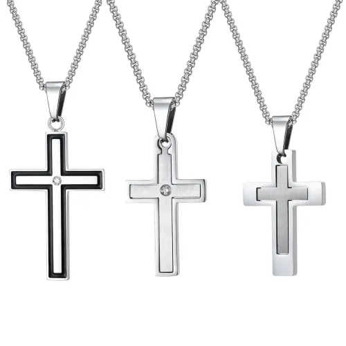 Wholesale Stainless Steel Men's Cross Pendant