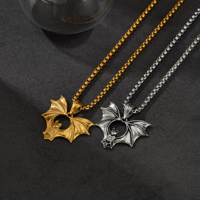 Wholesale Stainless Steel Bat Necklace