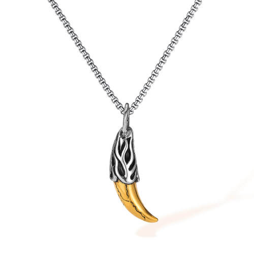 Wholesale Stainless Steel Wolf Tooth Necklace