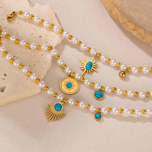 Wholesale Pearl Stainless Steel Bead Bracelet