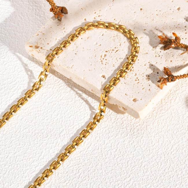 Wholesale Stainless Steel Strap Chain Necklace