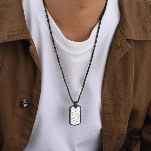 Wholesale Stainless Steel Embossed Dog Tag Pendant