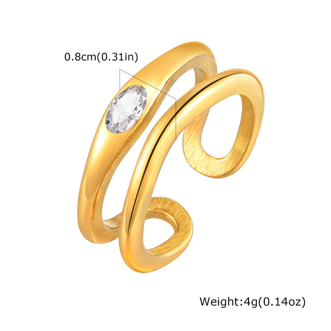 Wholesale Stainless Steel Fashion Open Ring