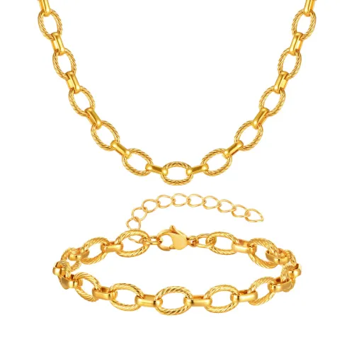 Wholesale Stainless Steel Embossed Handmade Bracelet Necklace