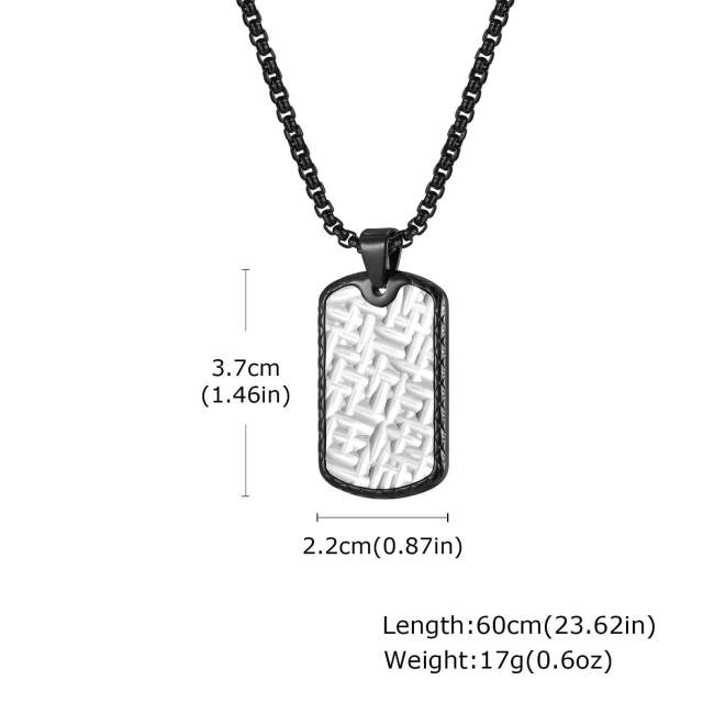 Wholesale Stainless Steel Embossed Dog Tag Pendant