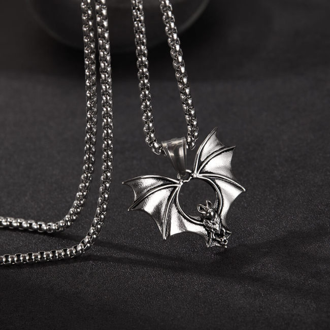 Wholesale Stainless Steel Bat Necklace