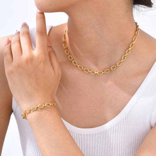 Wholesale Stainless Steel Embossed Handmade Bracelet Necklace
