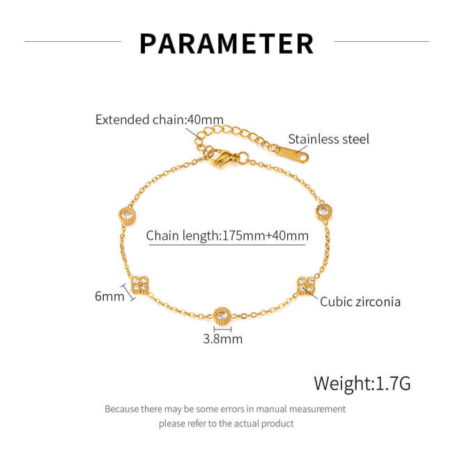 Wholesale Stainless Steel Zircon Bracelet