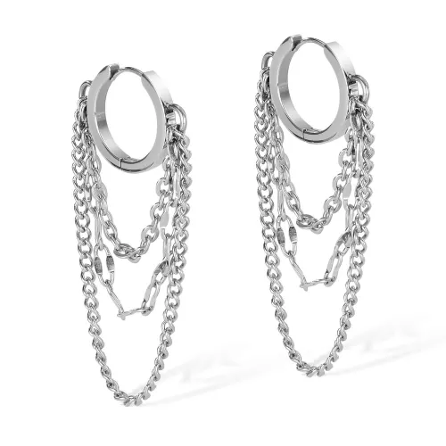 Wholesale Stainless Steel Tassel Chain Earrings