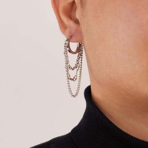 Wholesale Stainless Steel Tassel Chain Earrings