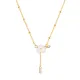Wholesale Stainless Steel White Flower Necklace
