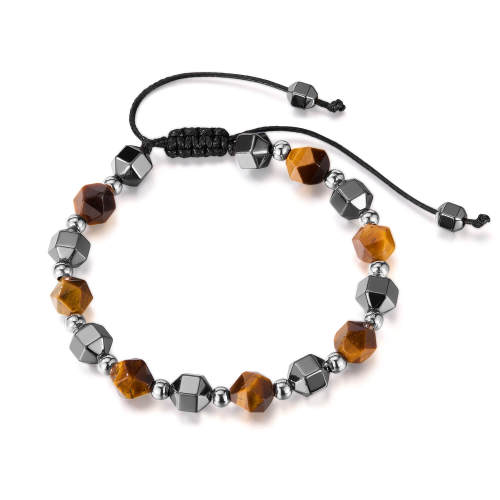 Wholesale Tiger Eye Black Gallstone Beads Bracelet