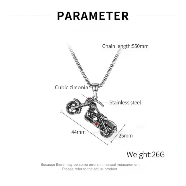 Wholesale Stainless Steel Motorcycle Necklace