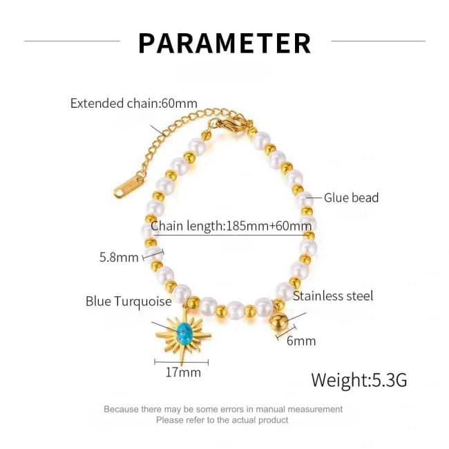 Wholesale Pearl Stainless Steel Bead Bracelet