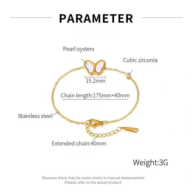 Wholesale Stainless Steel Butterfly Fashion Bracelet