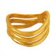 Wholesale Stainless Steel Multi Layered Wave Ring