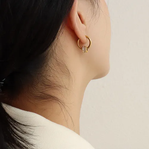 Wholesale Stainless Steel CZ Beads Earring Necklace