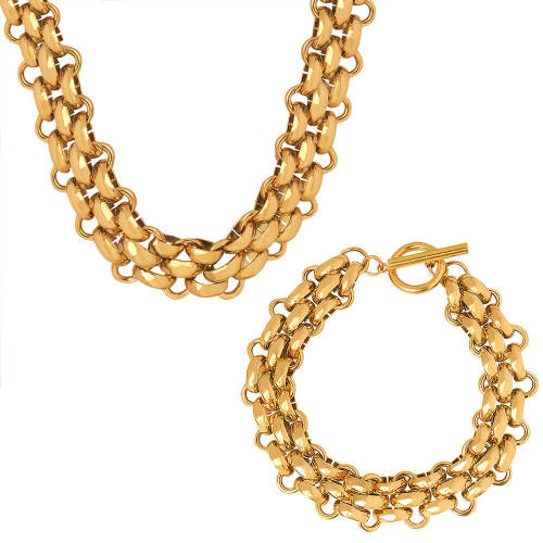 Wholesale Stainless Steel Women Necklace Set