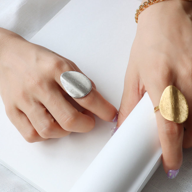Wholesale Stainless Steel Brushed Women Rings