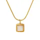 Wholesle Stainless Steel White Seashell Pendant