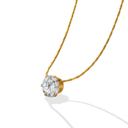 Wholesale Stainless Steel CZ Necklace